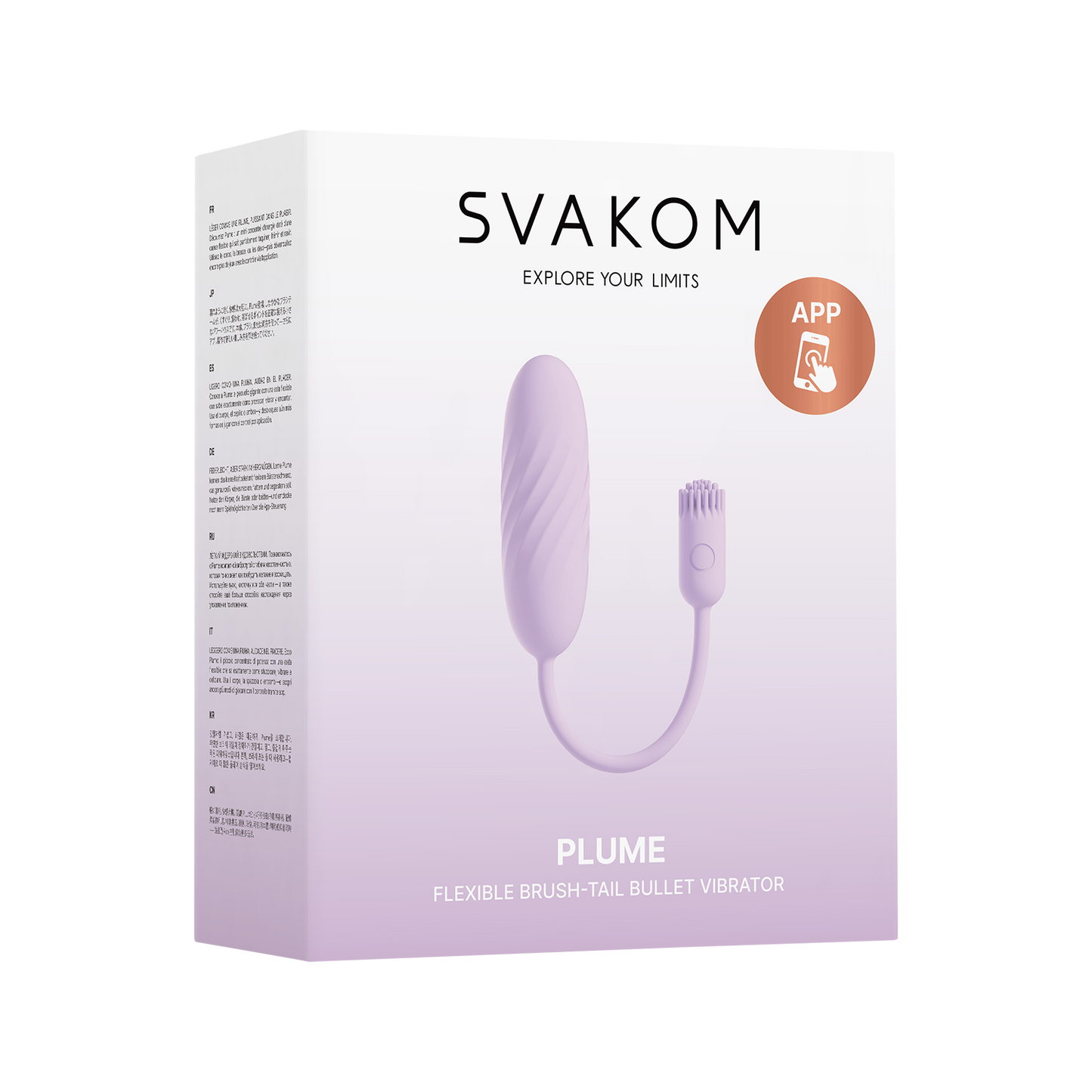 Svakom - Plume - Bullet Vibrator with Flexible Clitoral Stimulator - Pastel Lilac