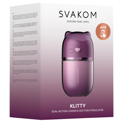 Svakom - Klitty - Estimulador de clítoris con función de lamido y succión - Dusty Lavender
