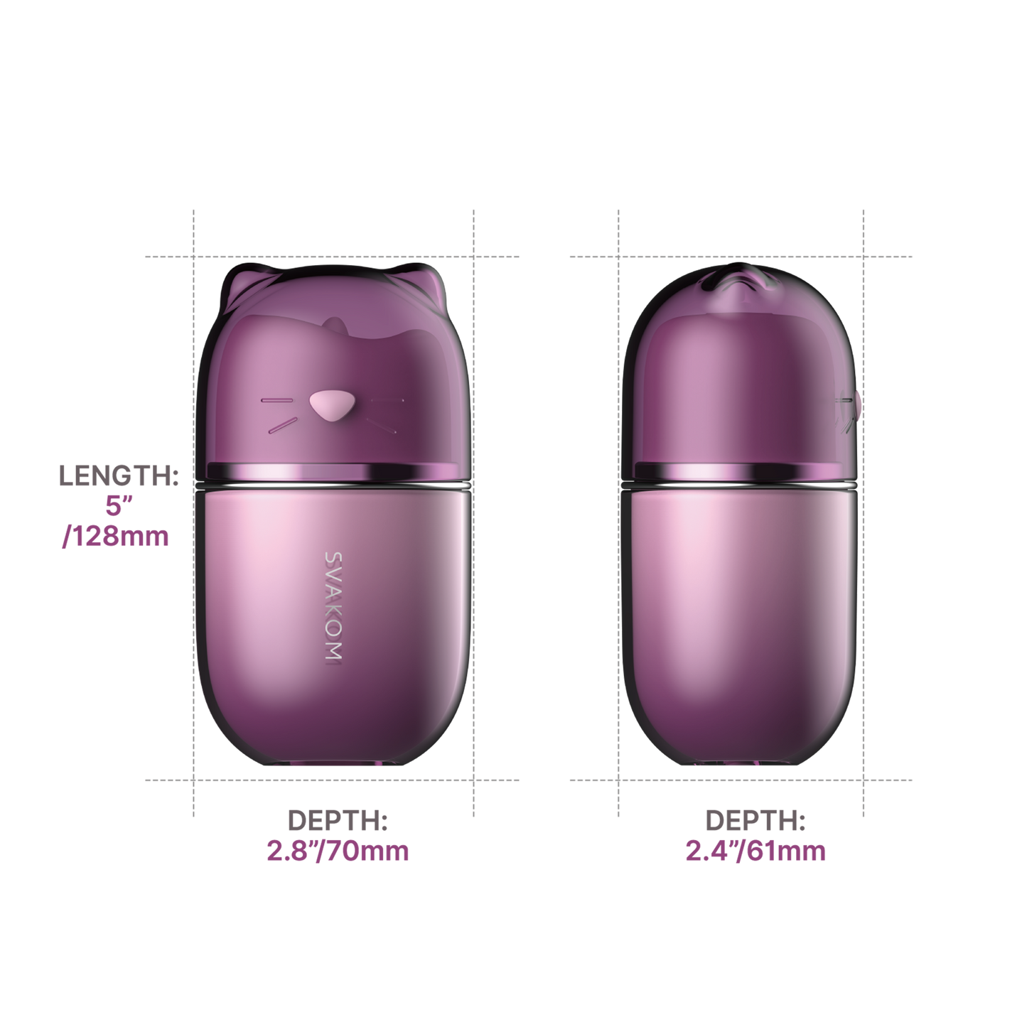 Svakom - Klitty - Estimulador de clítoris con función de lamido y succión - Dusty Lavender