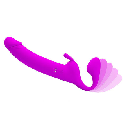 Pretty Love - Zanini - Vibrerende Strapless Strap-On - Paars-Rimbastore.com