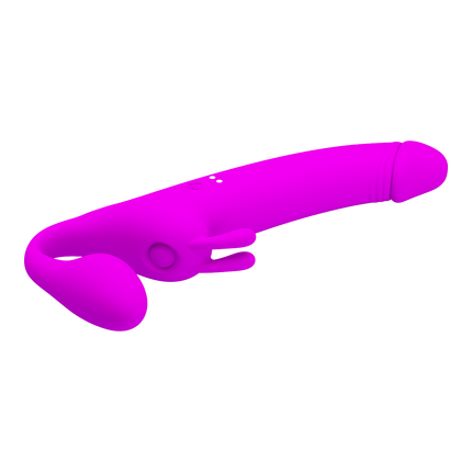 Pretty Love - Zanini - Vibrerende Strapless Strap-On - Paars-Rimbastore.com