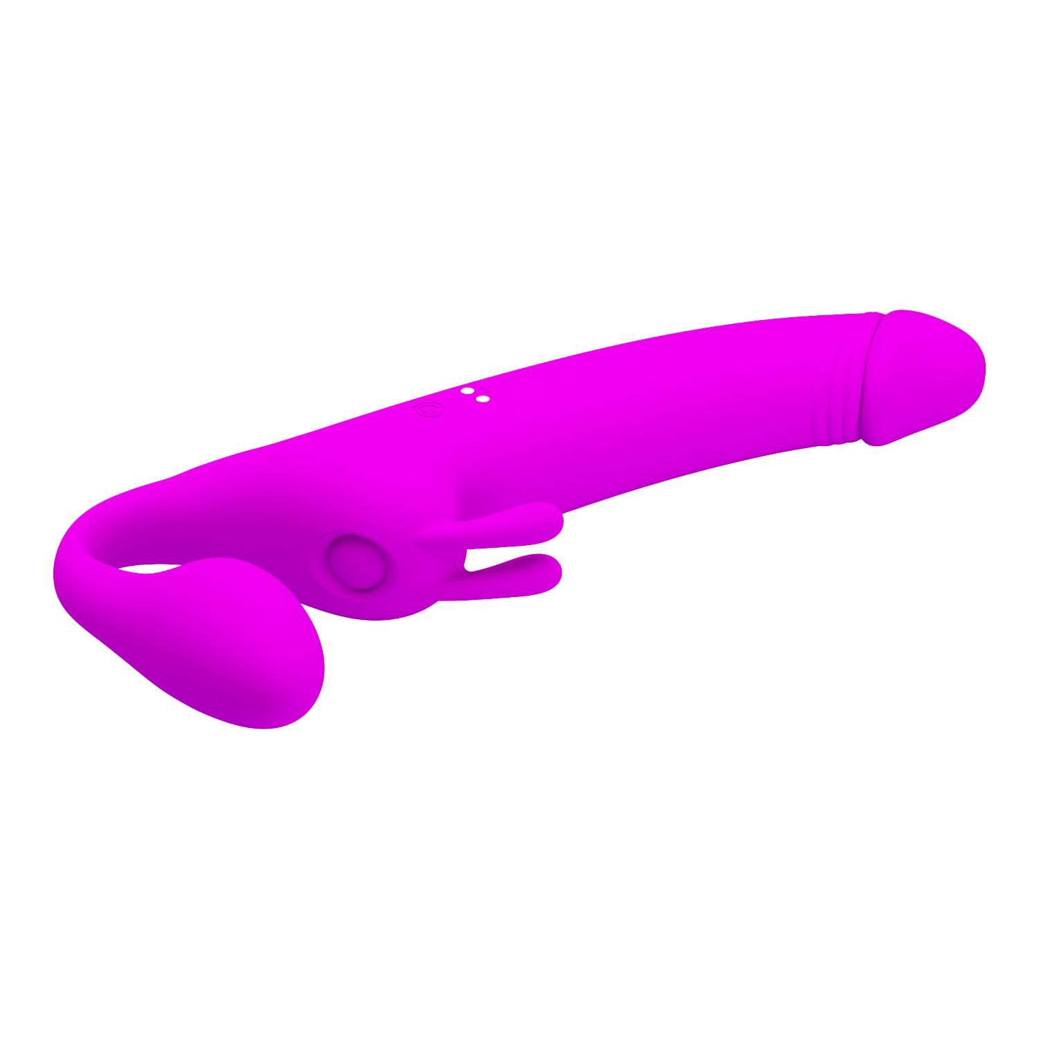 Pretty Love - Zanini - Vibrerende Strapless Strap-On - Paars-Rimbastore.com