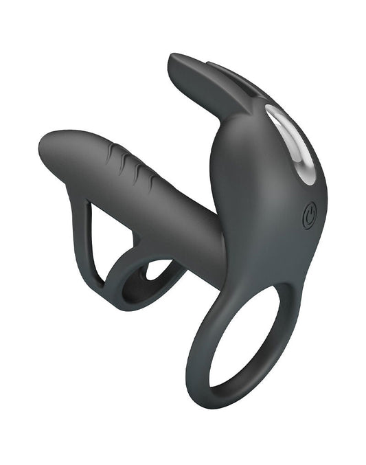 Pretty Love - Matty - Vibrerende Penis Sleeve - Zwart-Rimbastore.com