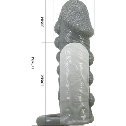 Pretty Love - Faylen - Realistische Penis Sleeve - Donkergrijs-Rimbastore.com