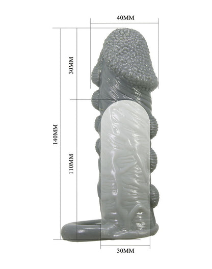 Pretty Love - Faylen - Realistische Penis Sleeve - Donkergrijs-Rimbastore.com