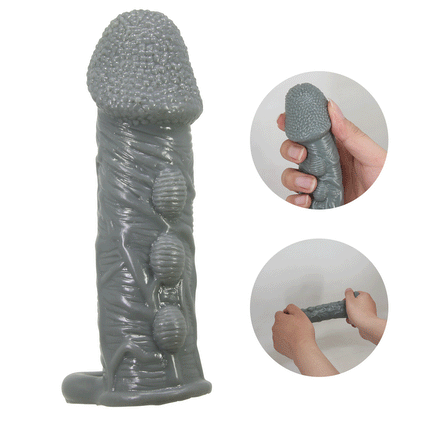 Pretty Love - Faylen - Realistische Penis Sleeve - Donkergrijs-Rimbastore.com