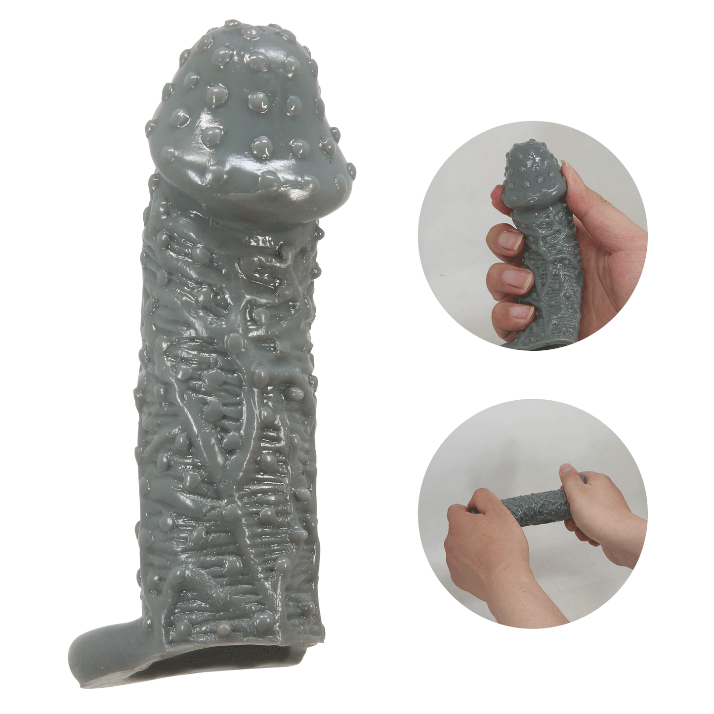 Pretty Love - Fogg - Realistische Penis Sleeve - Donkergrijs-Rimbastore.com