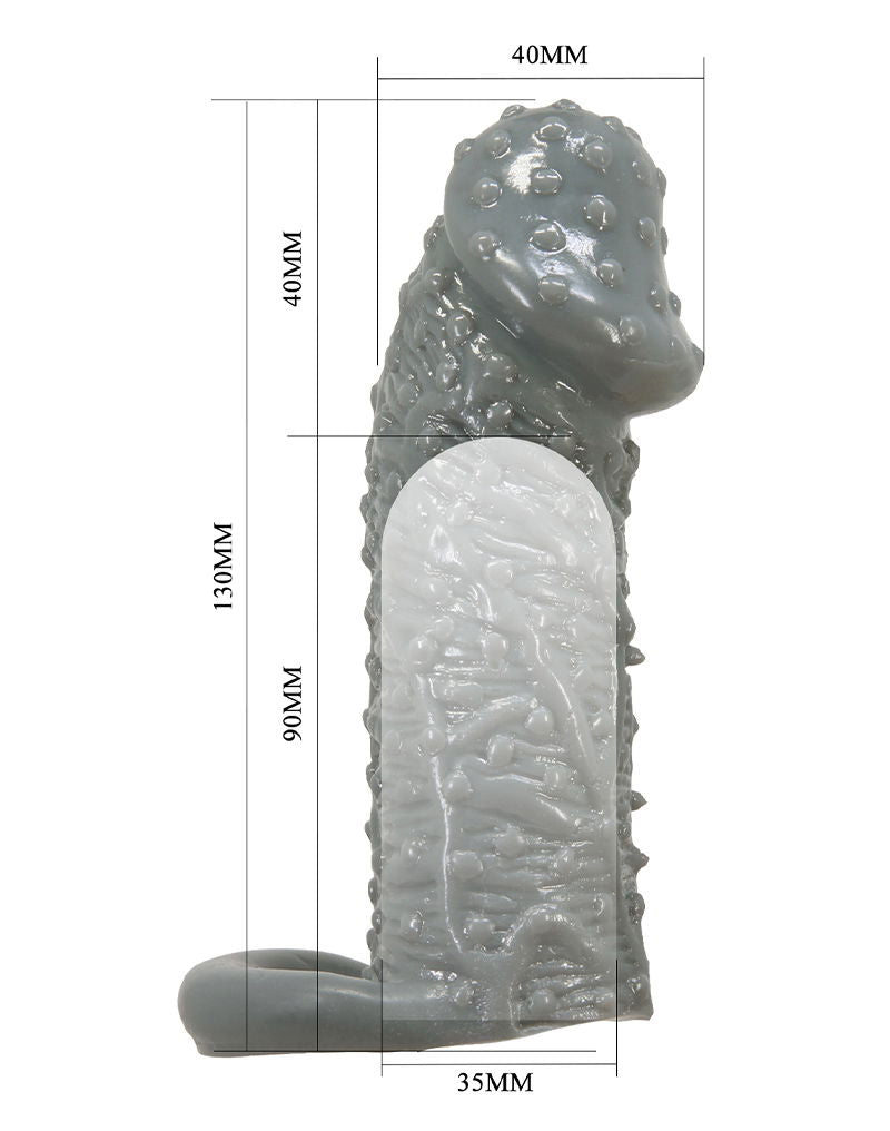 Pretty Love - Fogg - Realistische Penis Sleeve - Donkergrijs-Rimbastore.com