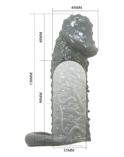Pretty Love - Fogg - Realistische Penis Sleeve - Donkergrijs-Rimbastore.com
