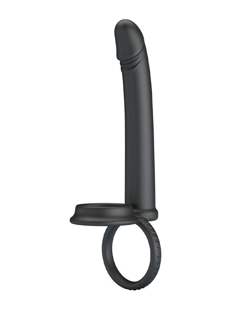 Pretty Love - Moses - Cock en Ball Ring Dildo - Zwart-Rimbastore.com