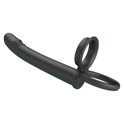 Pretty Love - Moses - Cock en Ball Ring Dildo - Zwart-Rimbastore.com