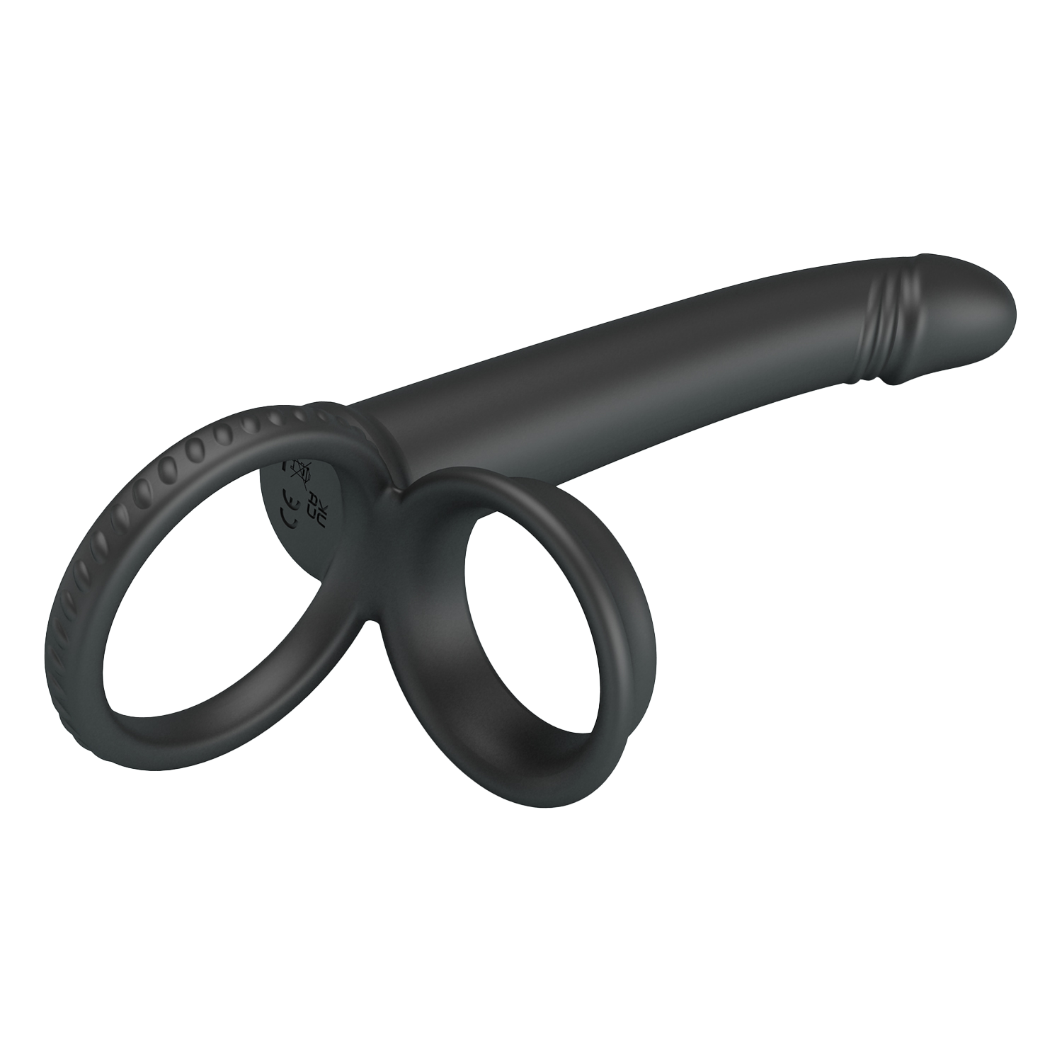 Pretty Love - Moses - Cock en Ball Ring Dildo - Zwart-Rimbastore.com