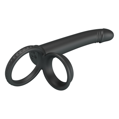 Pretty Love - Moses - Cock en Ball Ring Dildo - Zwart-Rimbastore.com