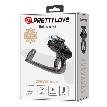 Pretty Love - Bull Warrior - Penisring - Zwart-Rimbastore.com
