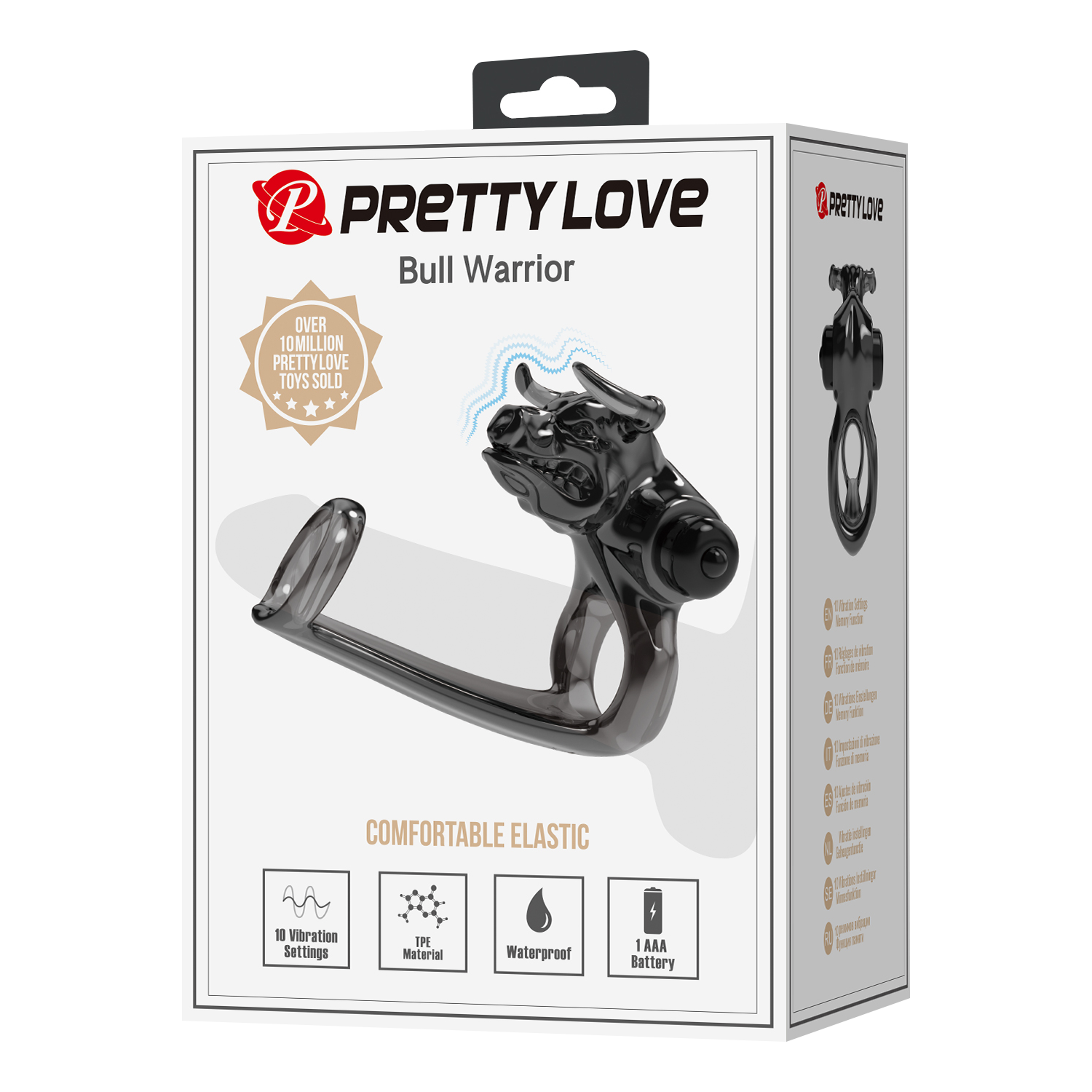 Pretty Love - Bull Warrior - Penisring - Zwart-Rimbastore.com