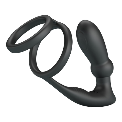Pretty Love - Emoni - Cockring met Buttplug - Zwart-Rimbastore.com