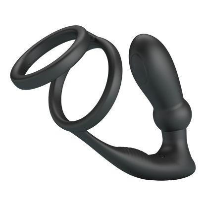 Pretty Love - Emoni - Cockring met Buttplug - Zwart-Rimbastore.com