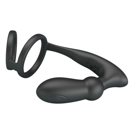 Pretty Love - Emoni - Cockring met Buttplug - Zwart-Rimbastore.com
