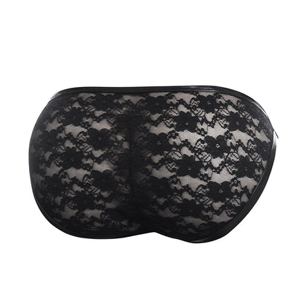 Cut4Men - Sexy Kanten Herenstring - Bikini Bulge - Zwart-Erotiekvoordeel.nl