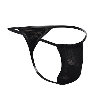 Cut4Men - Sexy Kanten Heren G-string - Zwart-Erotiekvoordeel.nl