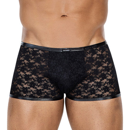Cut4Men - Sexy Kanten Boxershort - Zwart-Erotiekvoordeel.nl