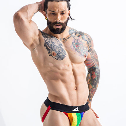 Cut4Men - Sexy Jockstrap - Pride - Rainbow-Erotiekvoordeel.nl