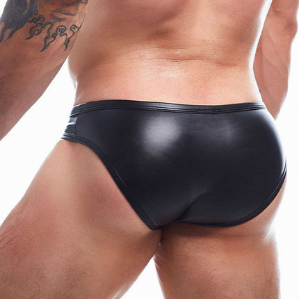 Cut4Men - Sexy Wetlook Herenslip met Drukknoopjes - Snap - Zwart-Erotiekvoordeel.nl