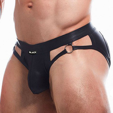 Cut4Men - Sexy Wetlook Jockstrap - Dungeon - Zwart-Erotiekvoordeel.nl
