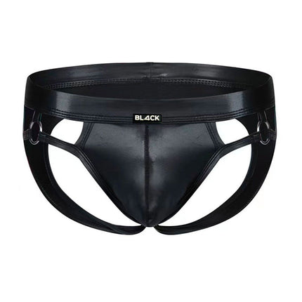 Cut4Men - Sexy Wetlook Jockstrap - Dungeon - Zwart-Erotiekvoordeel.nl