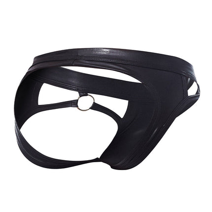 Cut4Men - Sexy Wetlook Jockstrap - Dungeon - Zwart-Erotiekvoordeel.nl