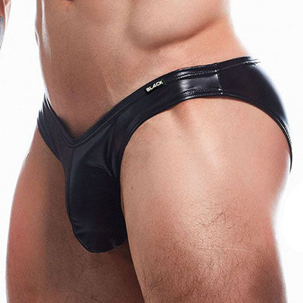 Cut4Men - Sexy Wetlook Herenslip - Boost - Zwart-Erotiekvoordeel.nl