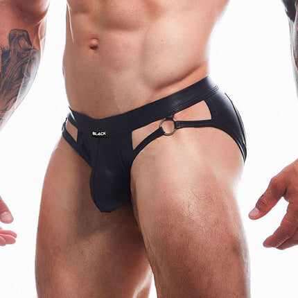 Cut4Men - Sexy Wetlook Herenstring - Boost - Zwart-Erotiekvoordeel.nl