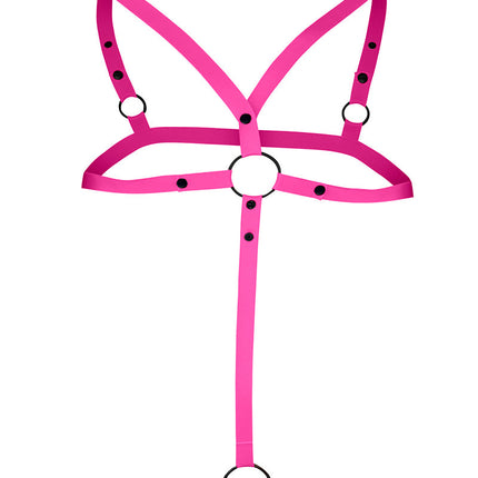 Cut4Men - C-Ring Gekruist Harnas - Tuigje - Roze-Erotiekvoordeel.nl