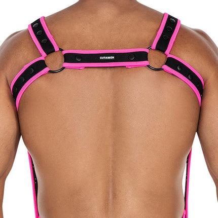 Cut4Men - Harnas - Tuigje - Neo - Roze/Zwart-Erotiekvoordeel.nl
