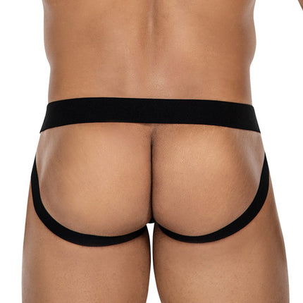 Cut4Men - Jock Snap - Jockstrap met Drukknoopjes - PU-Leder - Zwart-Erotiekvoordeel.nl