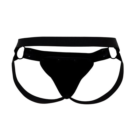 Cut4Men - Jock Snap - Jockstrap met Drukknoopjes - PU-Leder - Zwart-Erotiekvoordeel.nl