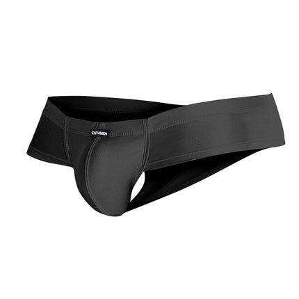 Cut4Men - Spandex Sexy Hybrid Herenslip - Zwart-Erotiekvoordeel.nl