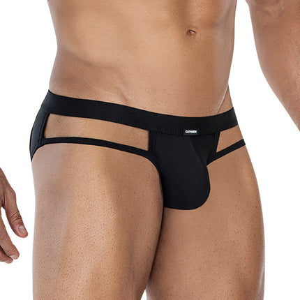 Cut4Men - Spandex Sexy Web Jockstrap - Zwart-Erotiekvoordeel.nl