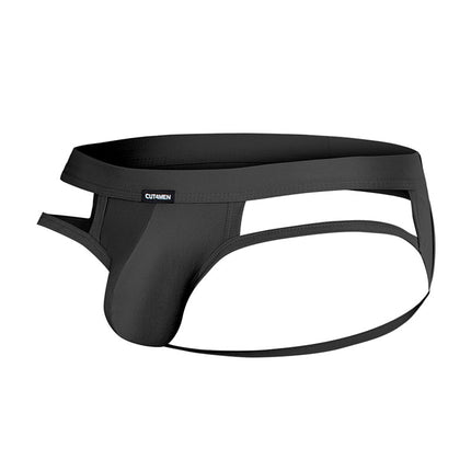 Cut4Men - Spandex Sexy Web Jockstrap - Zwart-Erotiekvoordeel.nl