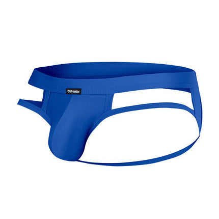 Cut4Men - Spandex Sexy Web Jockstrap - Koningsblauw-Erotiekvoordeel.nl