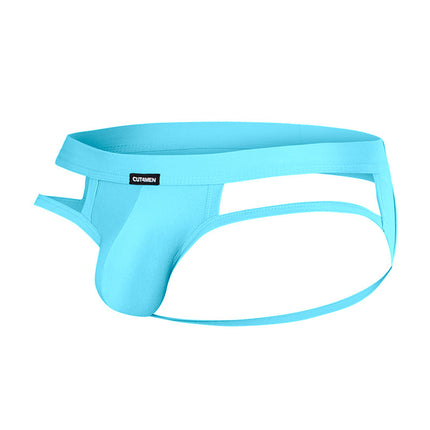 Cut4Men - Spandex Sexy Web Jockstrap - Turquoise-Erotiekvoordeel.nl