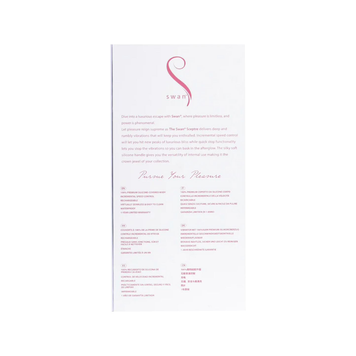 Swan - Sceptre - Dubbelzijdige Wand Vibrator - Roze