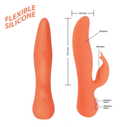 Swan - Blossom - Vibromasseur Rabbit à double action - Orange