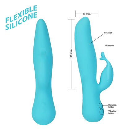 Swan - Kissing - Dual Action Rabbit Vibrator - Türkis