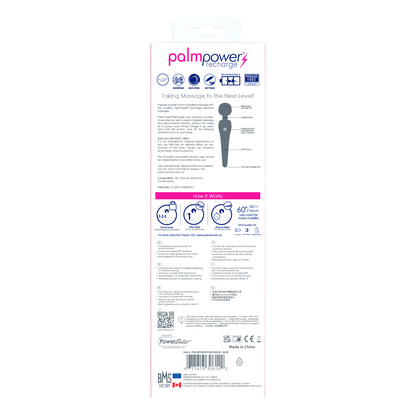 PalmPower - Masseur rechargeable - Tête flexible - Bleu/Noir