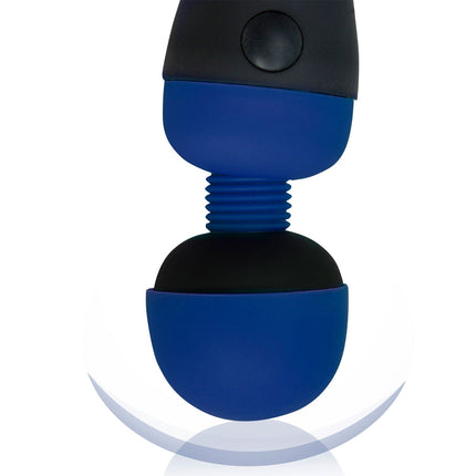 PalmPower - Masseur rechargeable - Tête flexible - Bleu/Noir