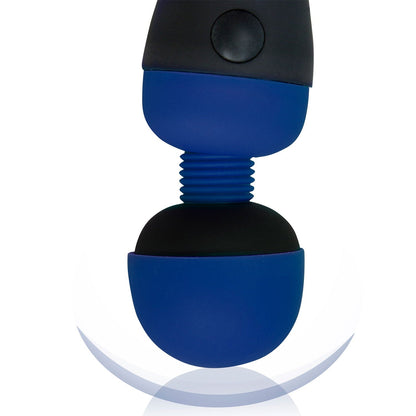 PalmPower - Masseur rechargeable - Tête flexible - Bleu/Noir