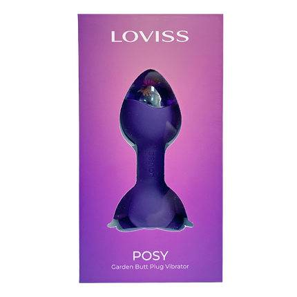 LOVISS - Posy - Garden Vibrerende Buttplug met afstandsbediening – Paars-Erotiekvoordeel.nl