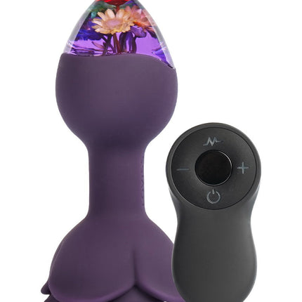 LOVISS - Posy - Garden Vibrerende Buttplug met afstandsbediening – Paars-Erotiekvoordeel.nl