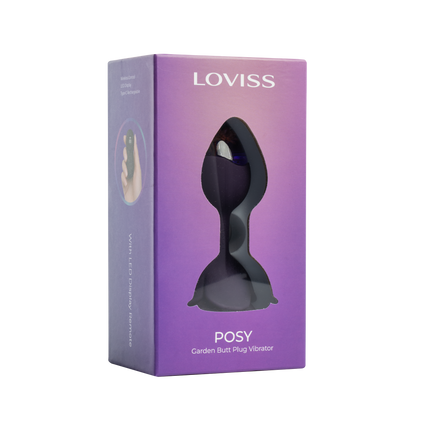 LOVISS - Posy - Garden Vibrerende Buttplug met afstandsbediening – Paars-Erotiekvoordeel.nl